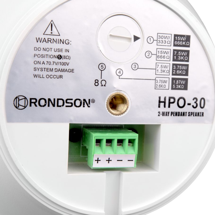 HPO-30BL Armarios suspendidos esféricos 30W en 100V