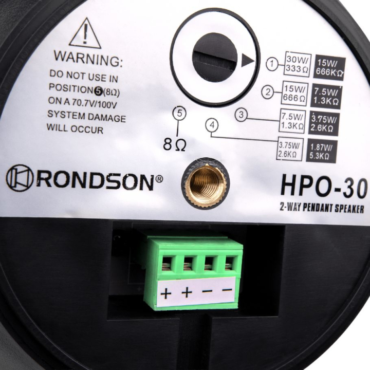 HPO-30BL Armarios suspendidos esféricos 30W en 100V