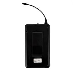 Transmitter housing with tie and headset microphone compatible with BE-5018 and BE-5038 series