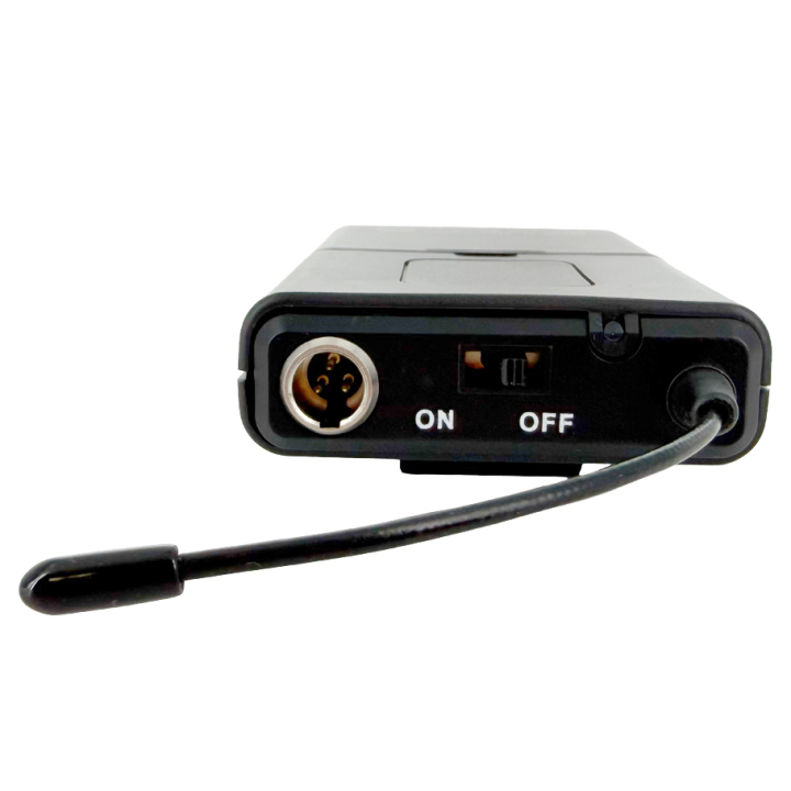 Transmisor con un micrófono de corbata, compatible con las series BE-5018 y BE-5038