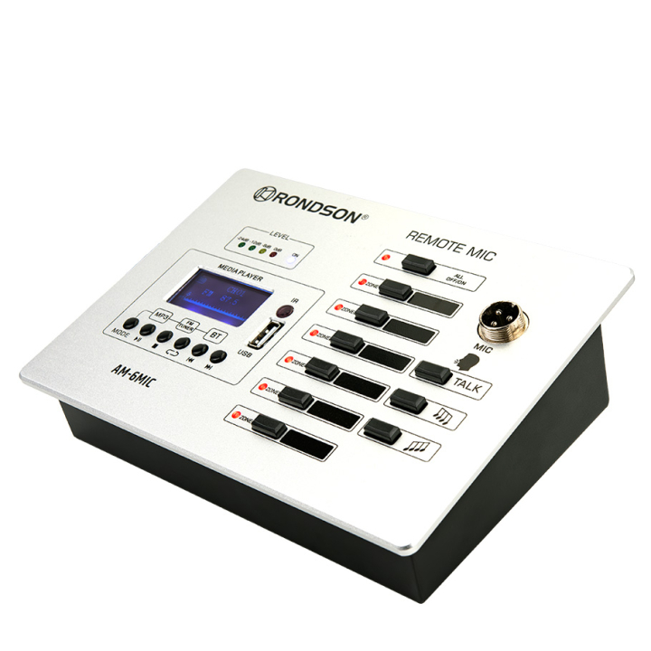 AM-6MIC Pupitres microphones d’appel multizone - station vue coté 2