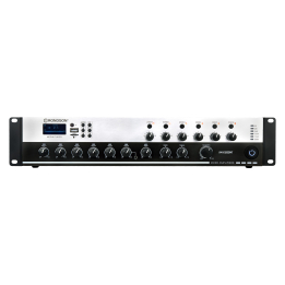 6-zone mixer amplifier of 550W in 100V with message reader