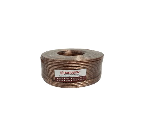 Câble haut parleurs transparents en bobine de 100m en 2 x 1,5 mm