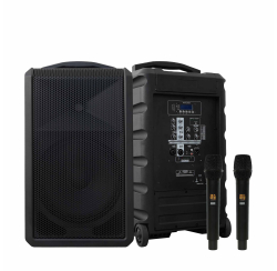Enceinte amplifiée 130 W avec 2 micros UHF et USB, SD ,MP3, Tuner FM et BLUETOOTH