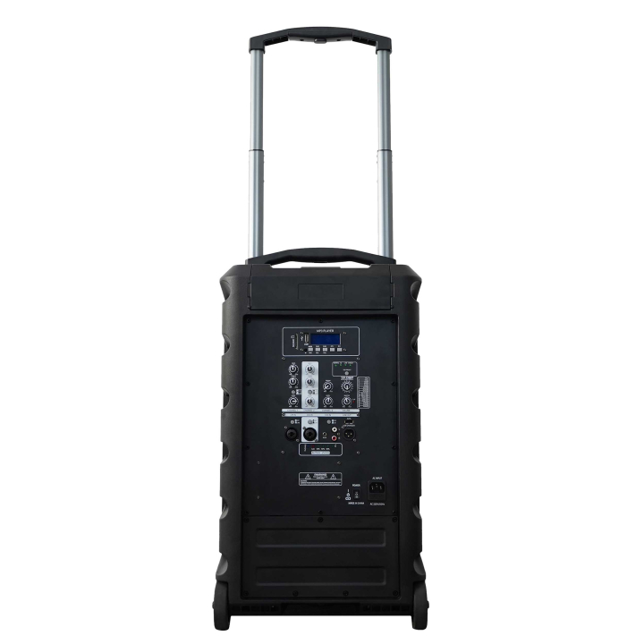 Enceinte amplifiée 130 W avec 2 micros UHF et USB, SD ,MP3, Tuner FM et BLUETOOTH