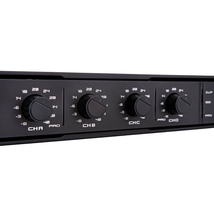 Power amplifier 4 x 300W in 1U class D