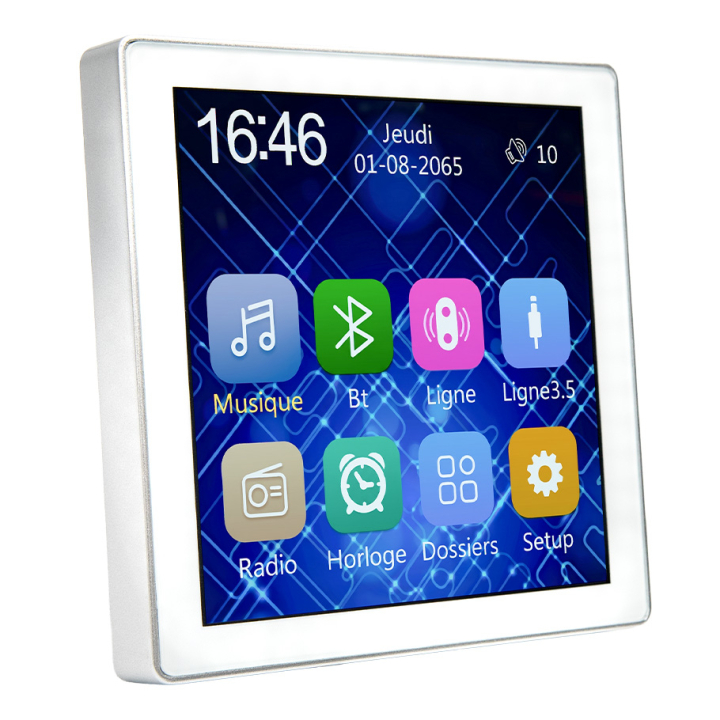 Homeplay-425 ampli mural 4 x 25 W vue de profil