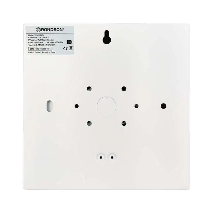 Diffusore da parete 6W certificato secondo la norma EN5424, colore bianco