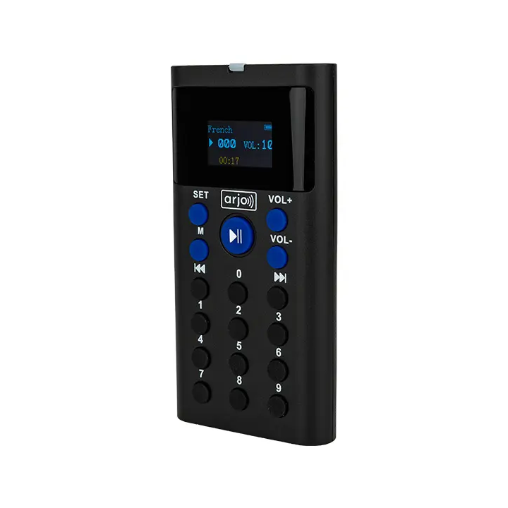 Audioguida Arjo con un raggio d'azione di 200 m, connessione wireless, 41 lingue...