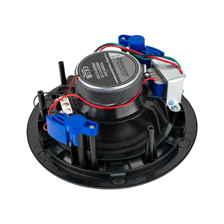 CSL-20N Haut-parleur plafond encastrable - Connectique vue de 3/4
