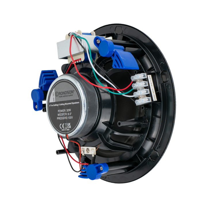 CSL-30N Haut-parleur plafond encastrable - Connectique vue de 3/4