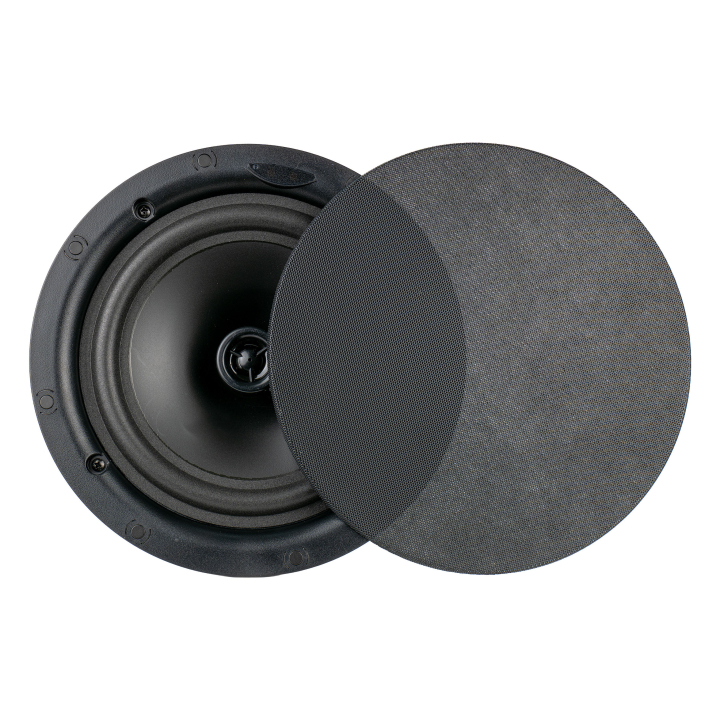 CSL-40N Haut-parleur plafond encastrable - Grille métal laquée noir - Vue HP