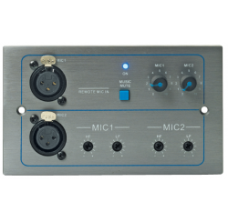 Microphone preamplifier plate with volume and tone control