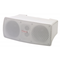 60W white compact speaker with 2-way bass reflex