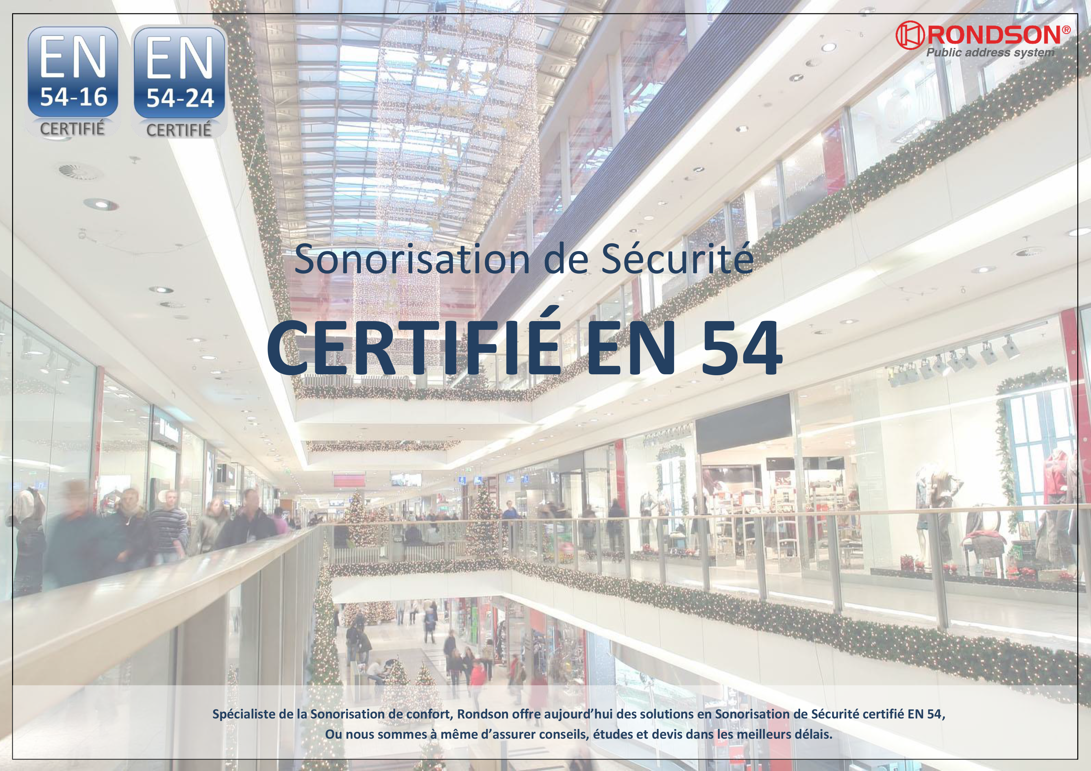 Sonorisation de sécurité EN 54