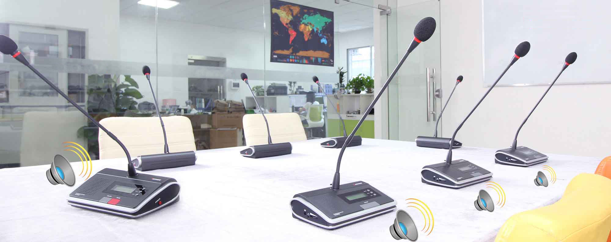 wireless conference system with record function, speaker buil-in micro ...