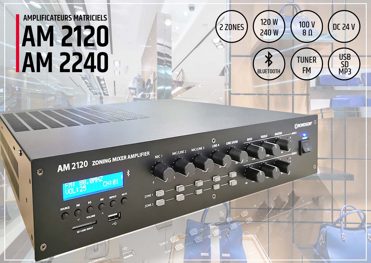 Amplificateurs Matriciels 100V