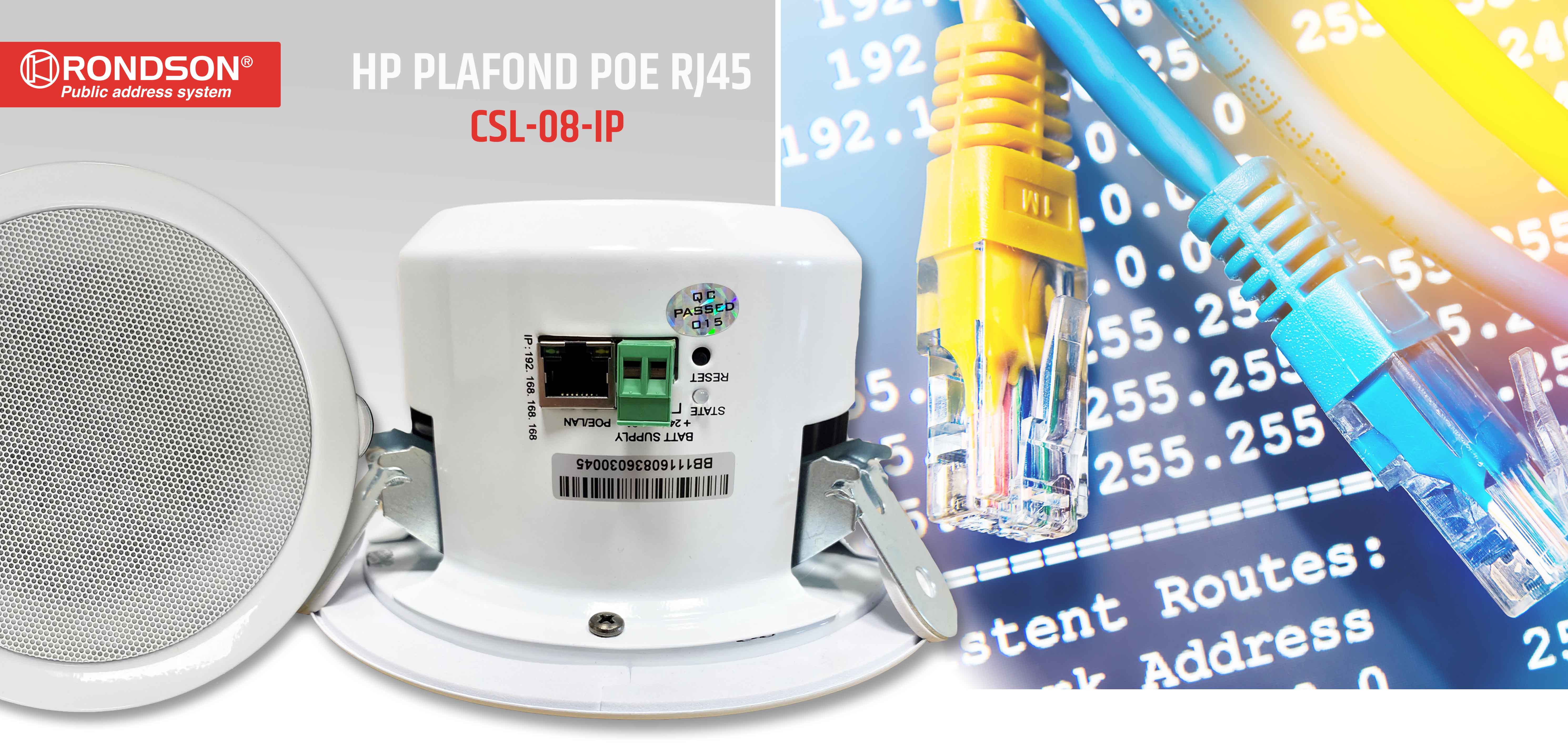 NOUVEAU HAUT-PARLEUR PLAFOND POE RJ45