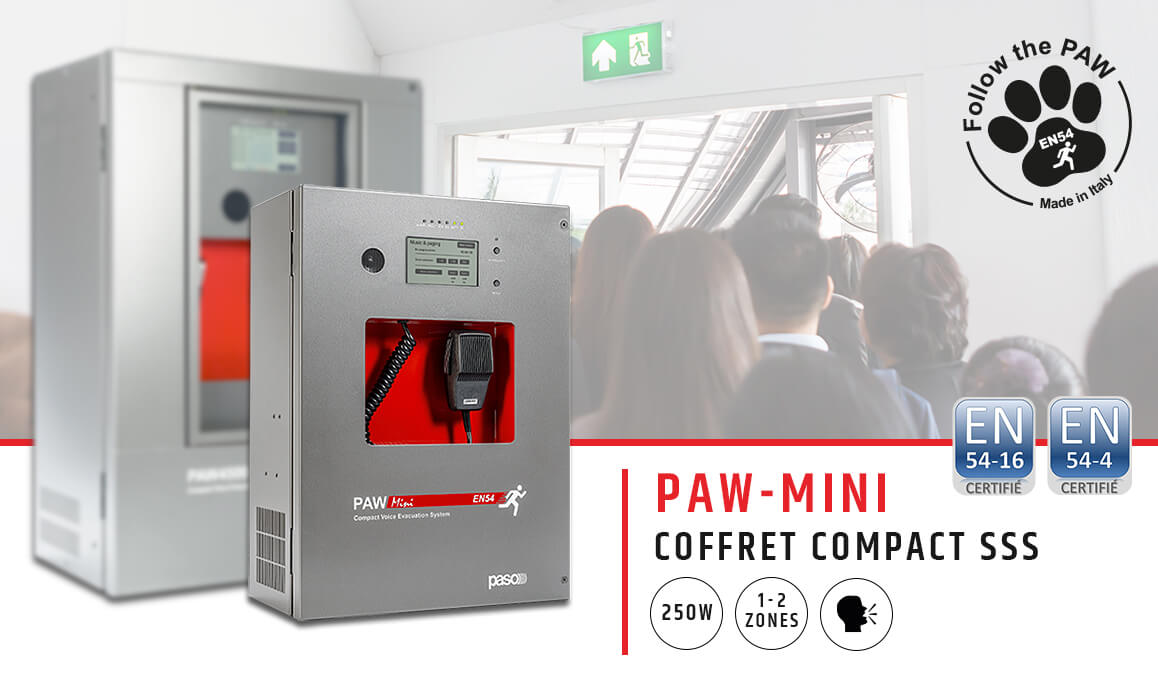 Nouveau mini coffret compact PAW certifié EN54 !